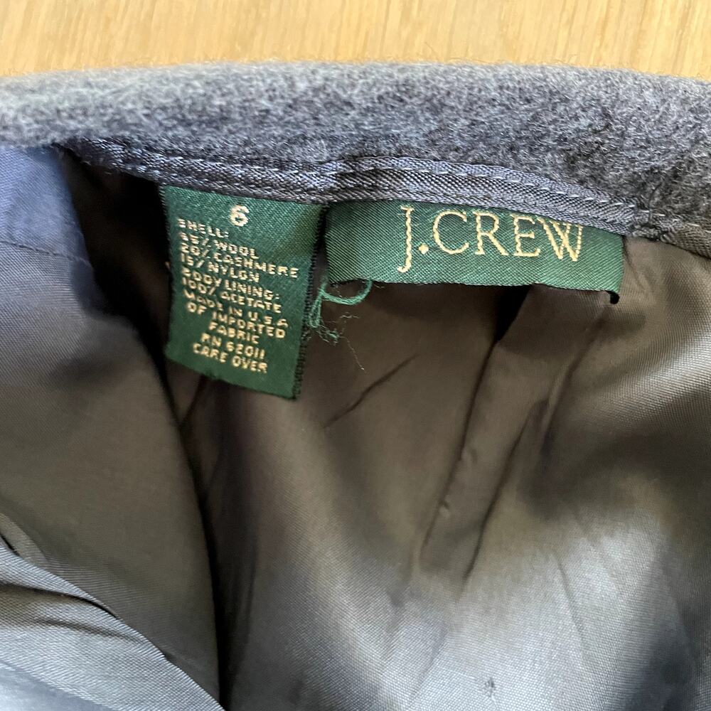 Vintage J. Crew Cashmere Wool Blend Trousers Size 6 - Picture 2 of 3